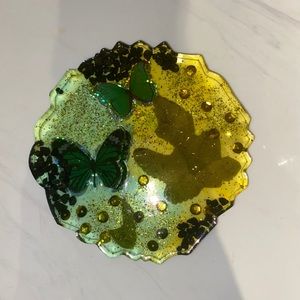 Handmade Butterfly Resin Coaster